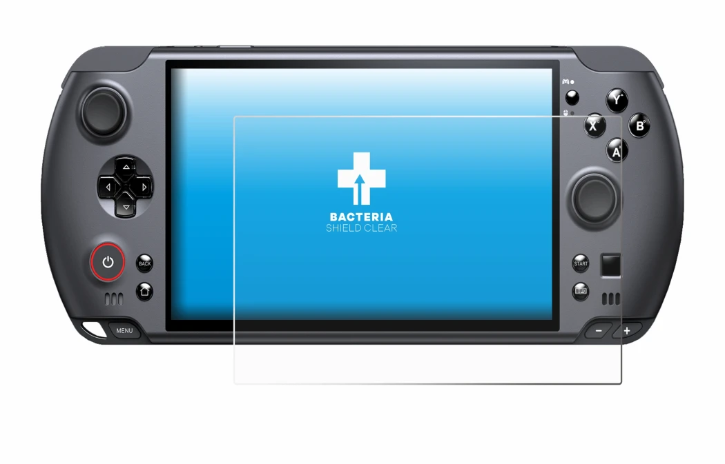 Abbildung des Geräts GPD Win 5 mit einer Vielzahl des Displayschutzes.