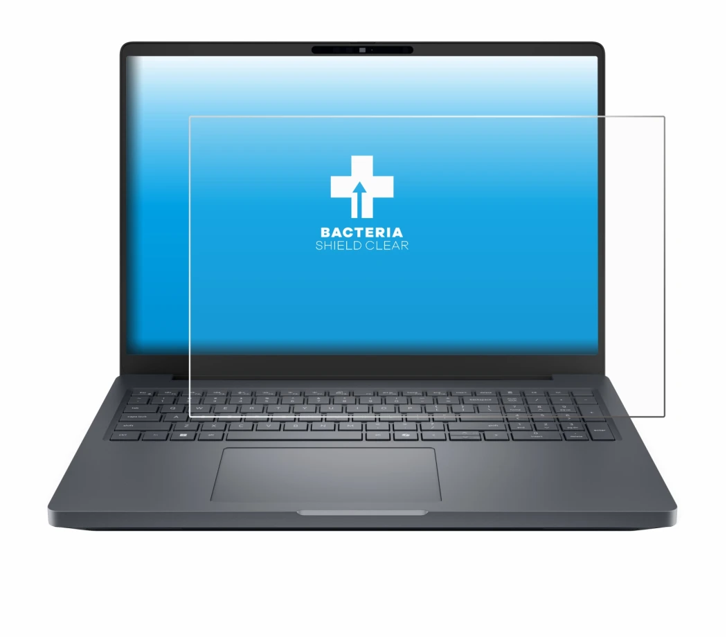 Abbildung des Geräts Dell Pro Max 16 Plus mit einer Vielzahl des Displayschutzes.