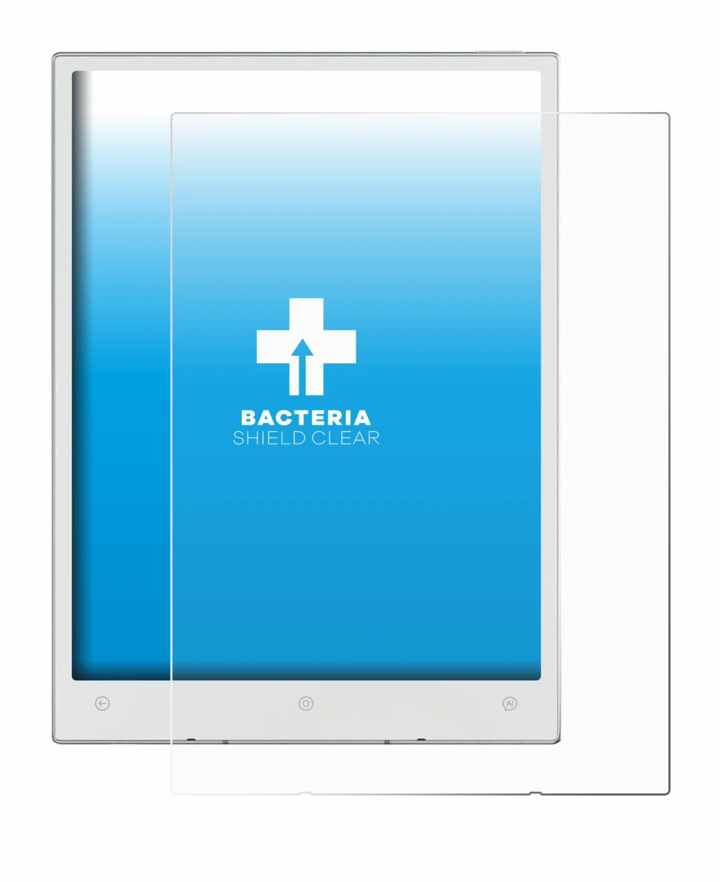 Abbildung des Geräts Viwoods AiPaper Mini mit einer Vielzahl des Displayschutzes.