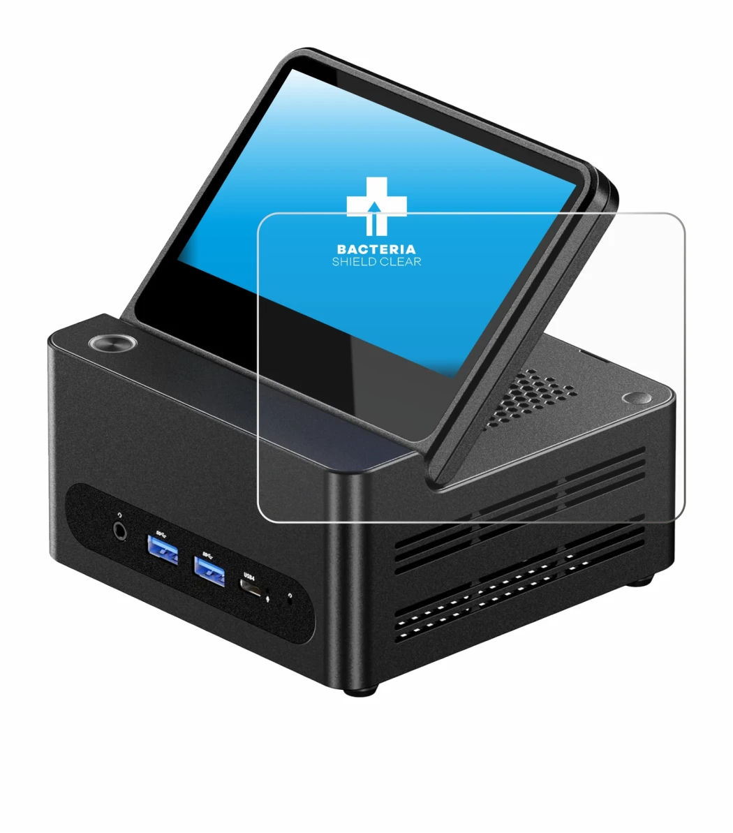 Abbildung des Geräts AOOSTAR ‎G-FLIP H255 mit einer Vielzahl des Displayschutzes.