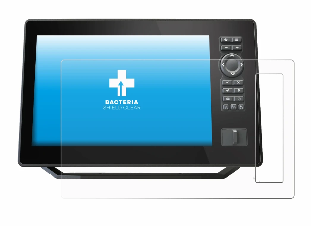 Abbildung des Geräts Humminbird Xplore 9 mit einer Vielzahl des Displayschutzes.