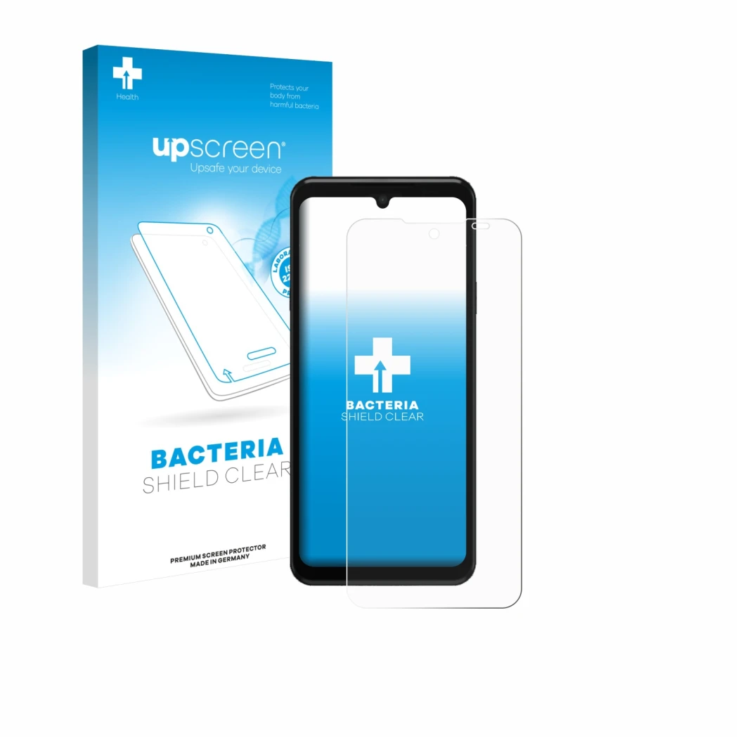 Vorderseite einer Produktverpackung mit dem Markenlogo upscreen. Daneben ist das Gerät Sunmi L3 mit dem zugehörigen Displaysch