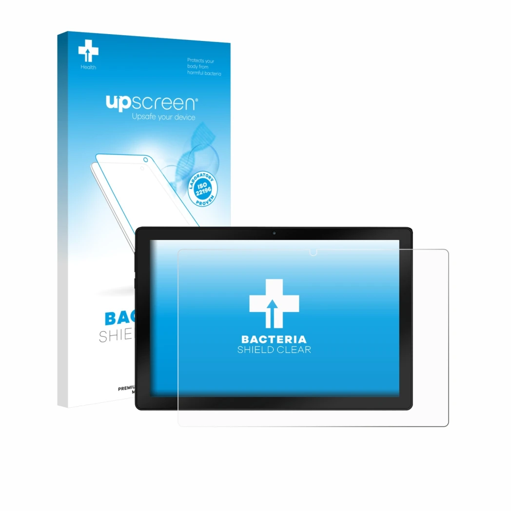 Vorderseite einer Produktverpackung mit dem Markenlogo upscreen. Daneben ist das Gerät Wqplo WPLA10 mit dem zugehörigen Displa