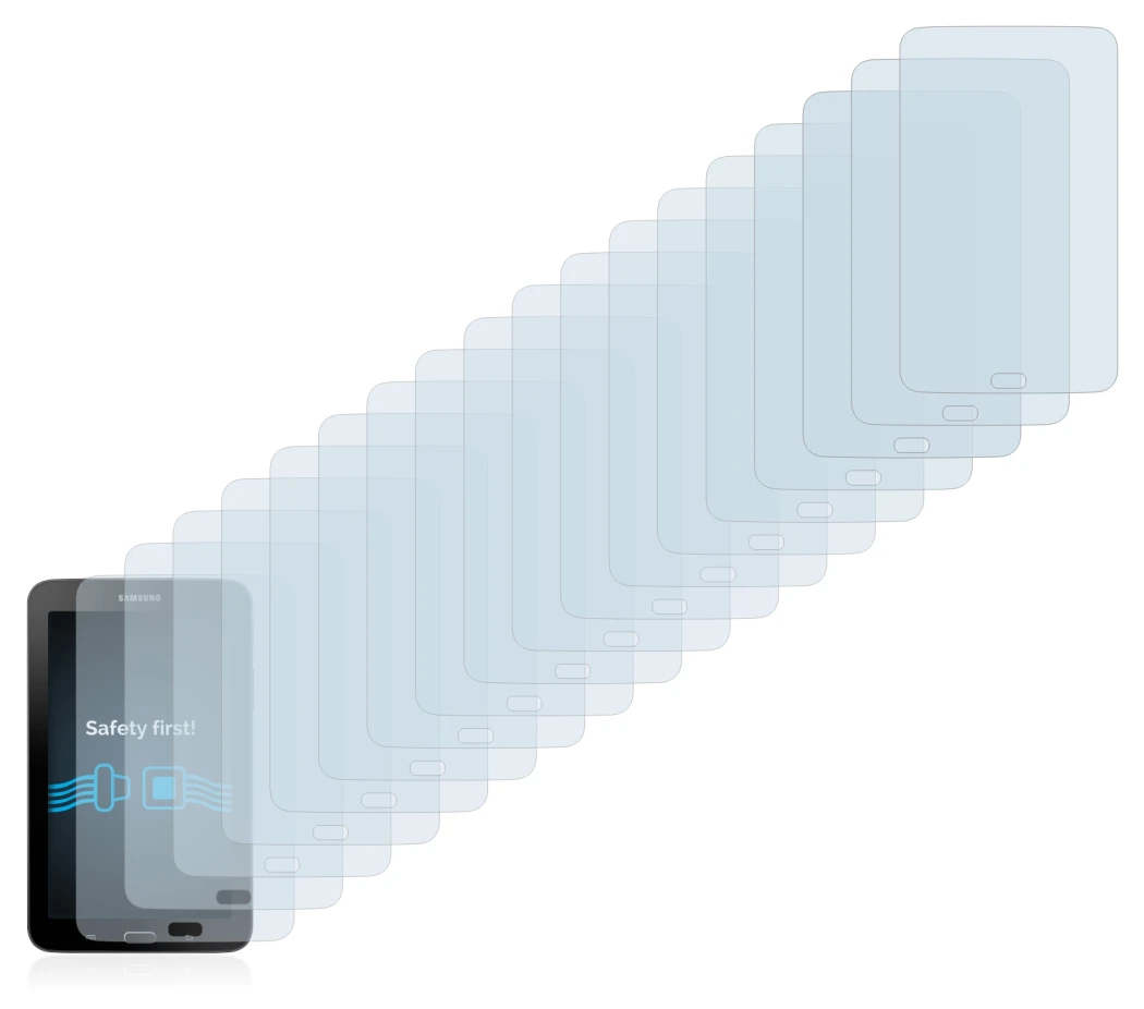 Abbildung des Geräts Samsung Galaxy Tab 3 7.0 Lite mit einer Vielzahl des Displayschutzes.