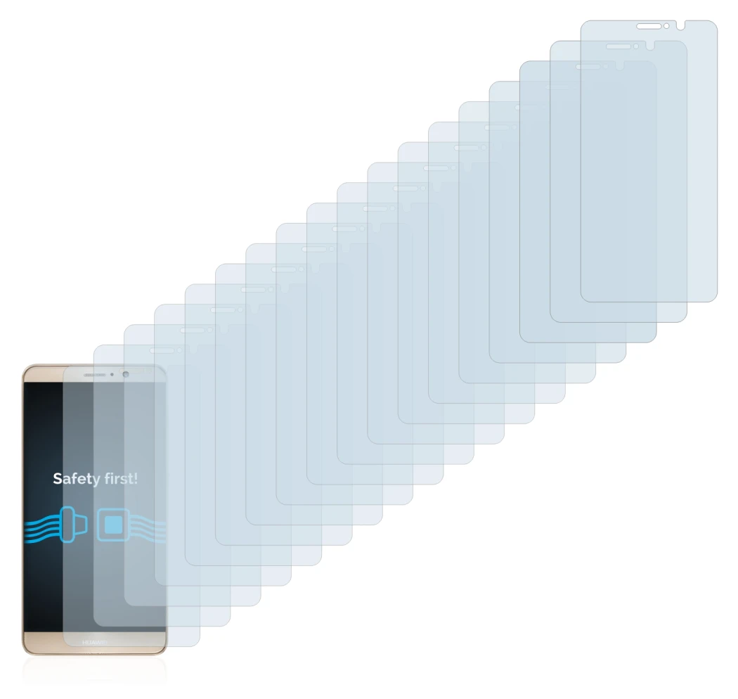 Abbildung des Geräts Huawei Mate 9 mit einer Vielzahl des Displayschutzes.