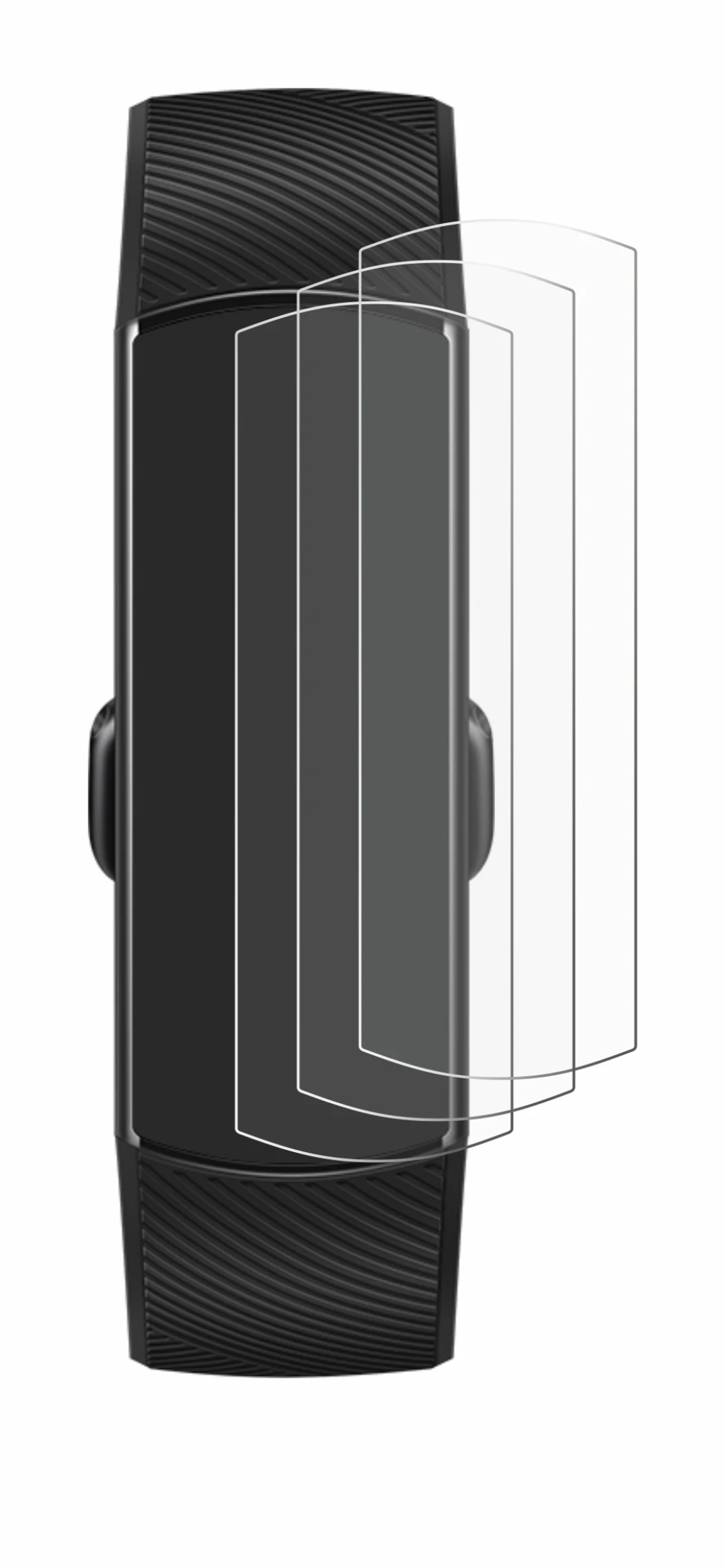 Abbildung des Geräts Honor Band 5 mit einer Vielzahl des Displayschutzes.