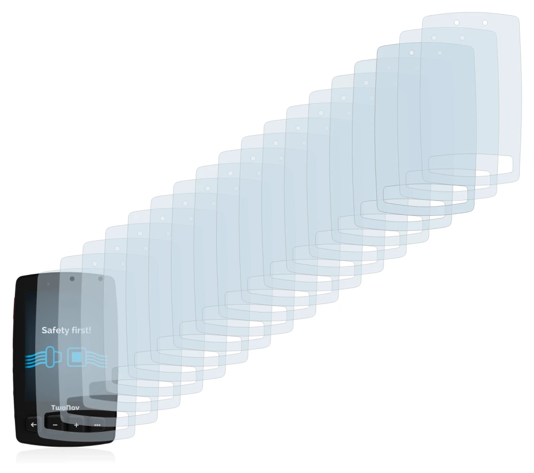 Abbildung des Geräts TwoNav Trail 2 mit einer Vielzahl des Displayschutzes.