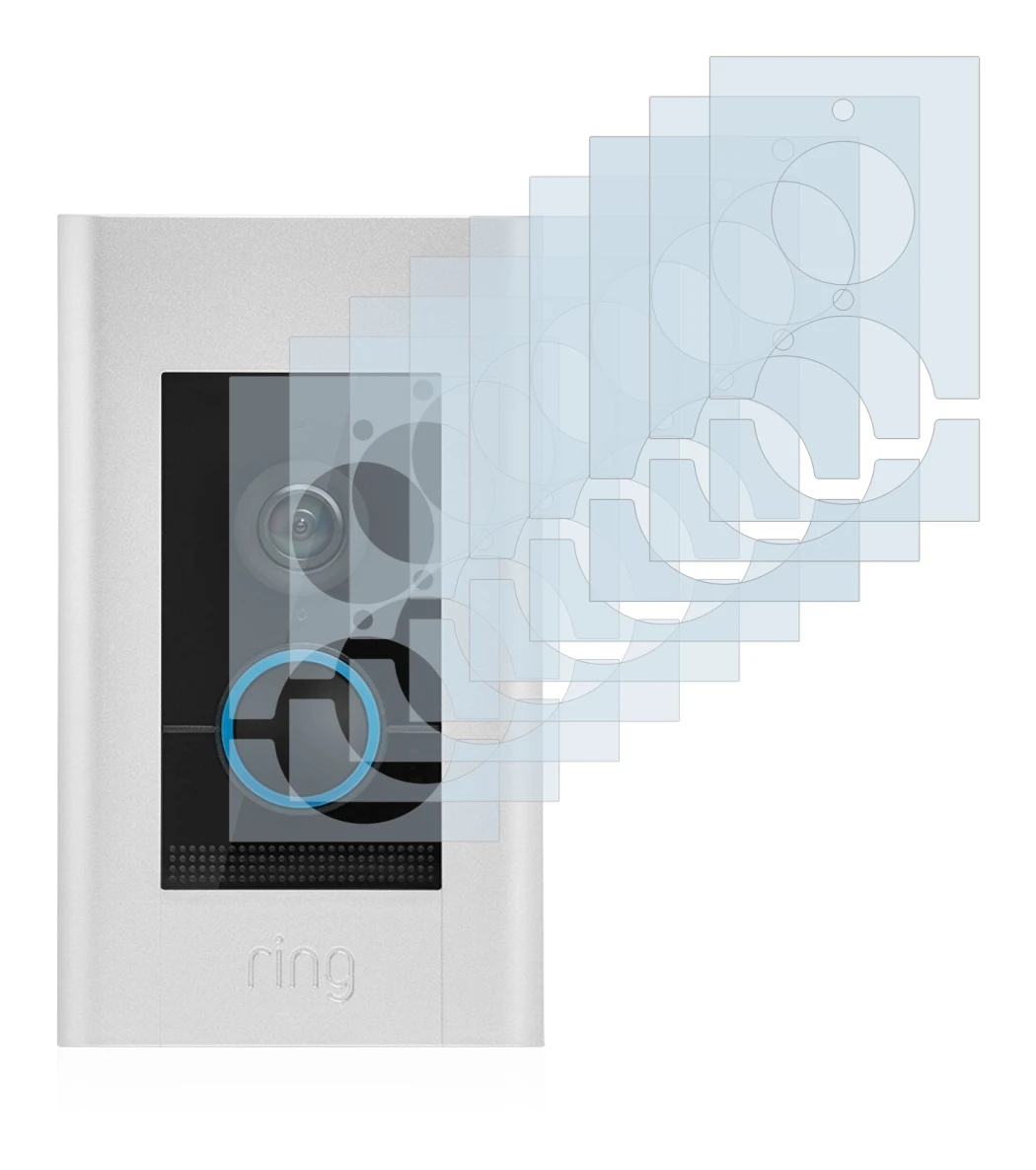 Abbildung des Geräts Ring Video Doorbell Elite mit einer Vielzahl des Displayschutzes.