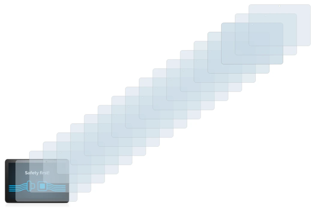 Abbildung des Geräts Amazon Fire HD 8 Plus 2020 (10. Gen.) mit einer Vielzahl des Displayschutzes.