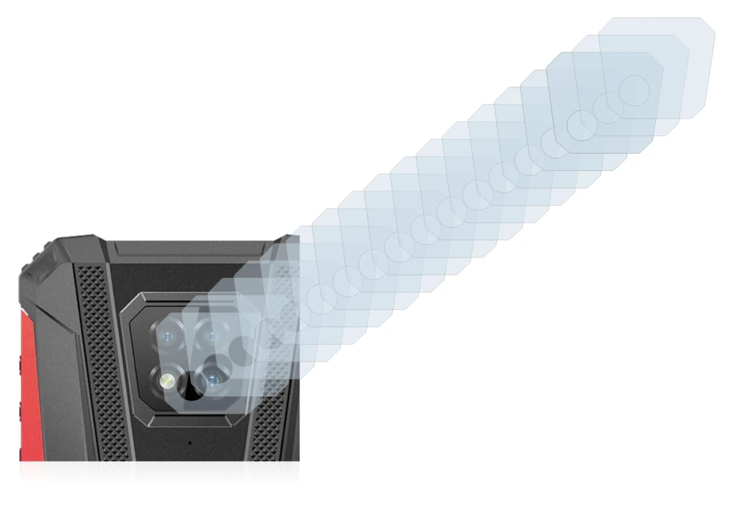 Abbildung des Geräts Ulefone Armor 8 Pro (NUR Kameraschutz) mit einer Vielzahl des Displayschutzes.