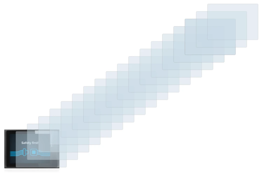 Abbildung des Geräts Apexcam ‎M80 Air mit einer Vielzahl des Displayschutzes.