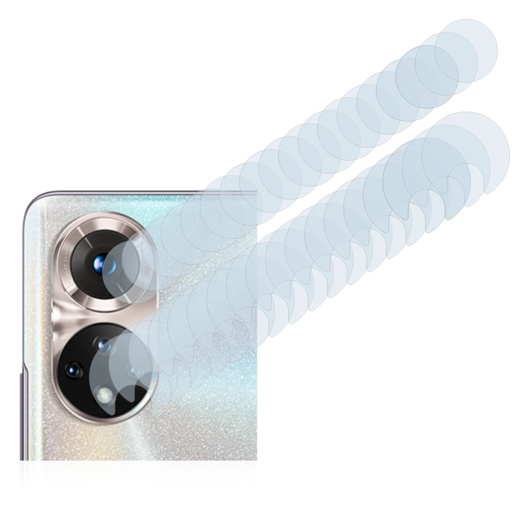 Abbildung des Geräts Honor 50 (NUR Kameraschutz) mit einer Vielzahl des Displayschutzes.