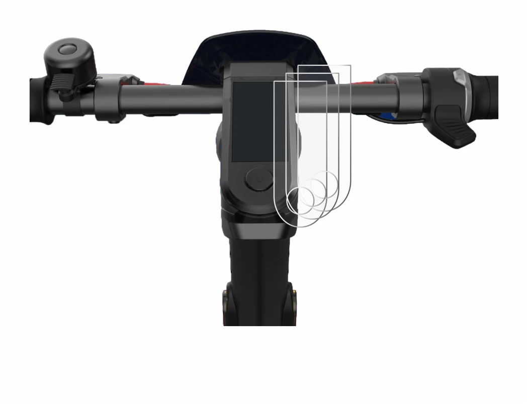 Abbildung des Geräts NIU KQi3 Pro mit einer Vielzahl des Displayschutzes.