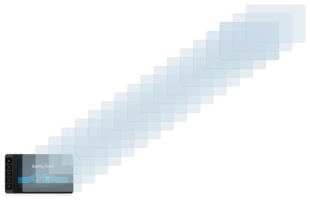 Abbildung des Geräts SmallHD Ultra 5 mit einer Vielzahl des Displayschutzes.