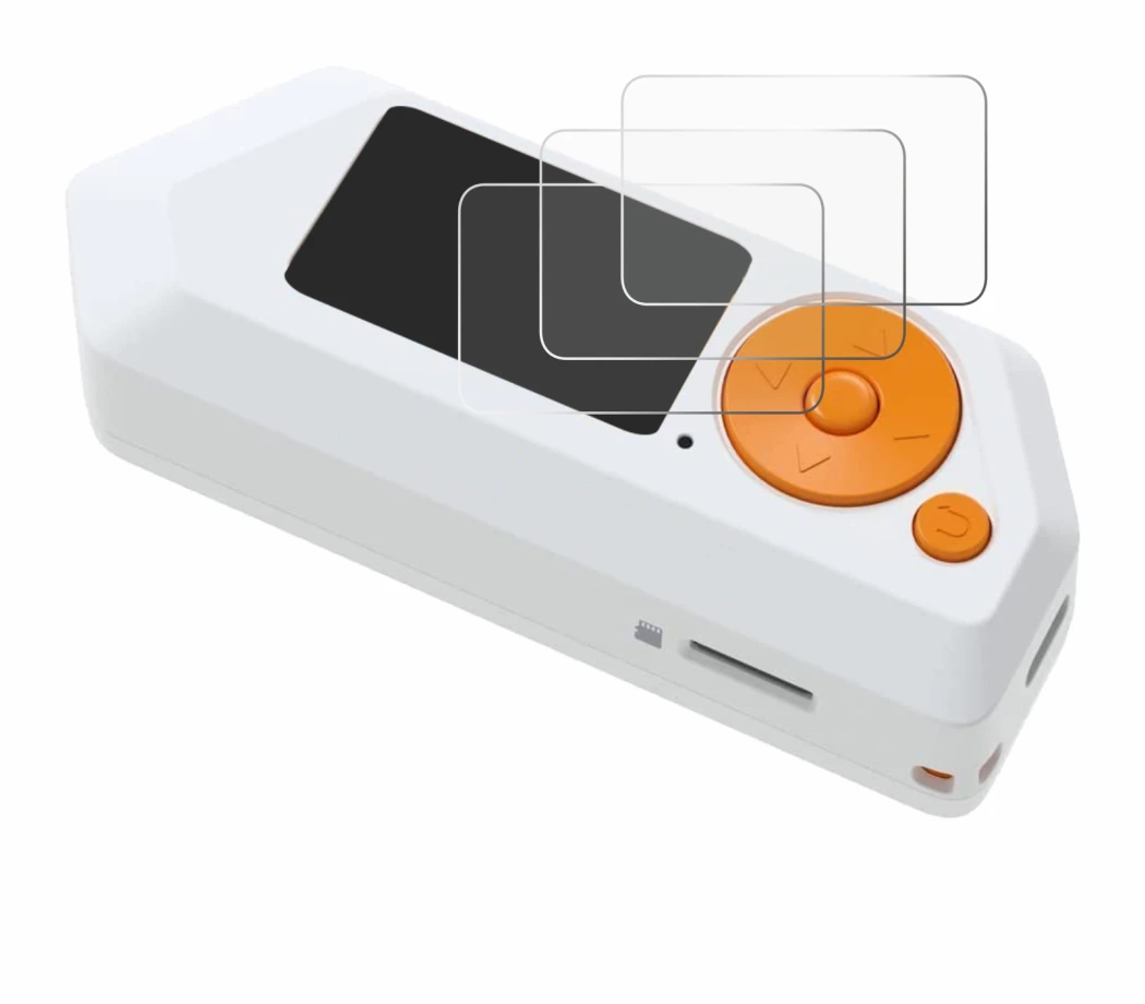 Abbildung des Geräts Flipper Zero FZ.1 mit einer Vielzahl des Displayschutzes.