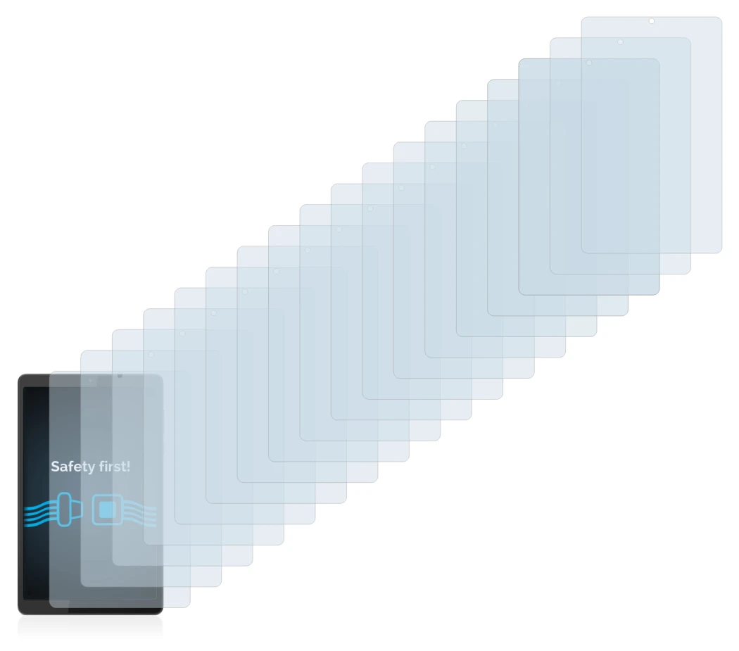 Abbildung des Geräts Lenovo Tab M8 (4. Gen.) mit einer Vielzahl des Displayschutzes.