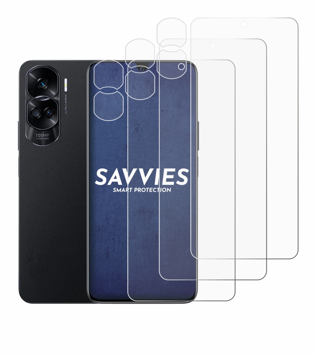 Abbildung des Geräts Honor 90 Lite (Display+Kamera) mit einer Vielzahl des Displayschutzes.