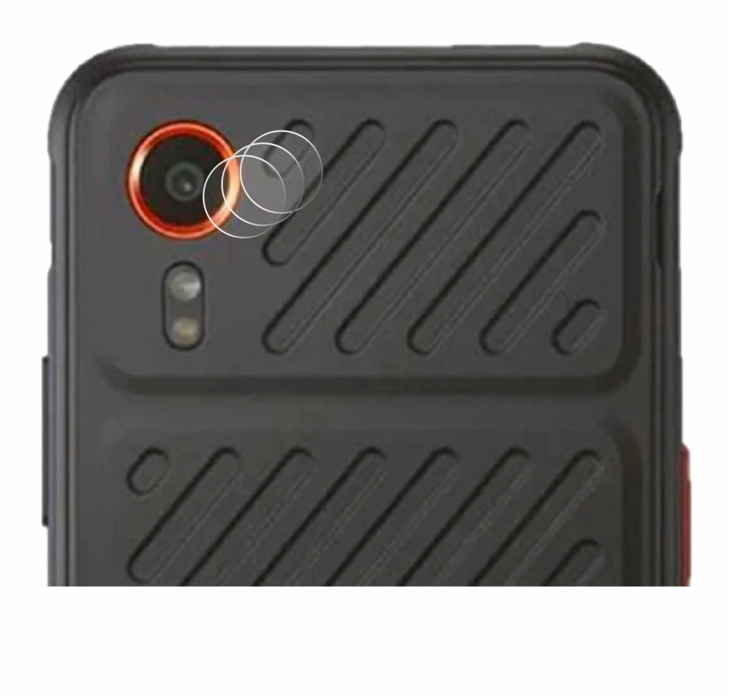 Abbildung des Geräts Samsung Galaxy XCover 7 (NUR Kameraschutz) mit einer Vielzahl des Displayschutzes.