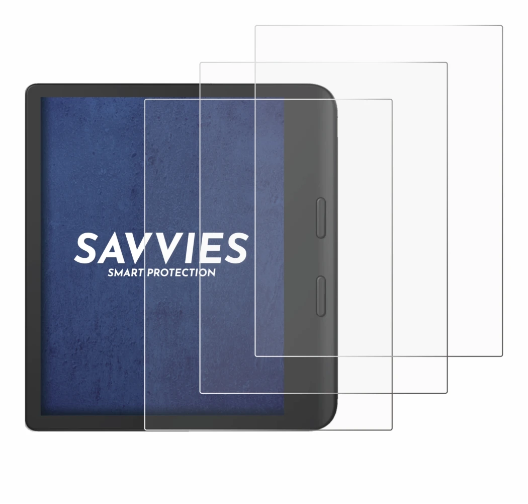 Abbildung des Geräts Tolino Vision Color 2024 mit einer Vielzahl des Displayschutzes.