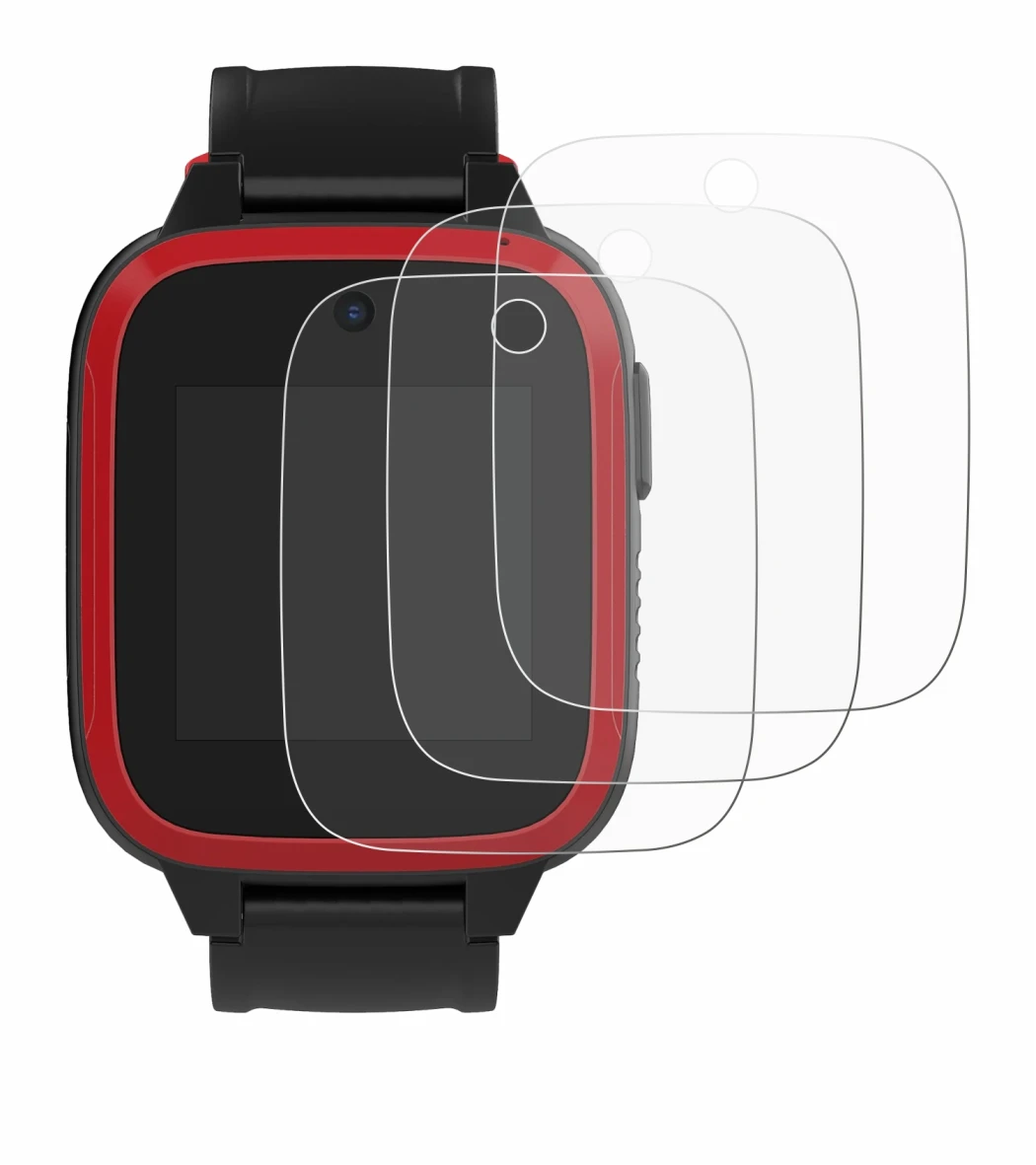 Abbildung des Geräts Xplora Let's Go mit einer Vielzahl des Displayschutzes.