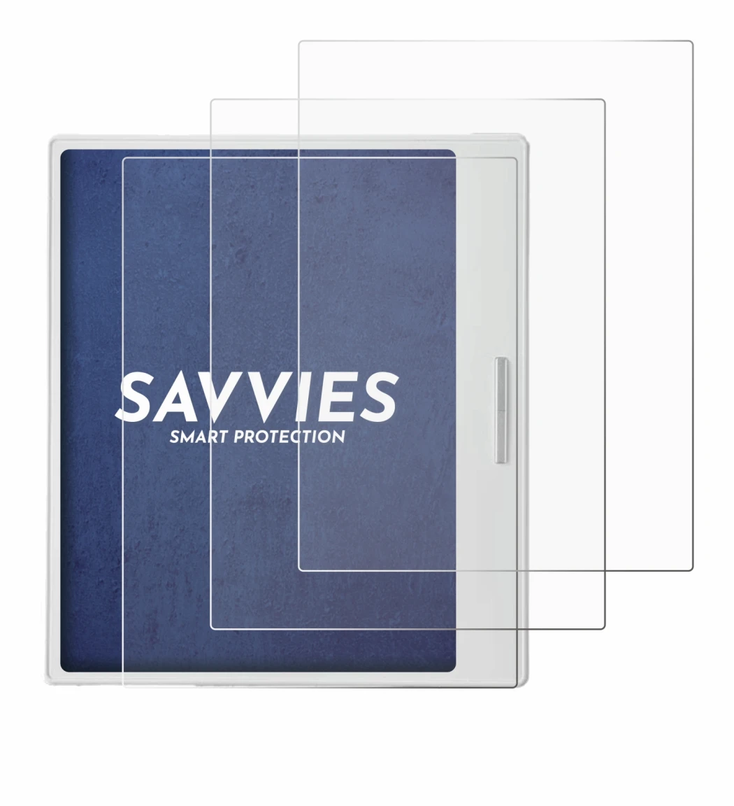 Abbildung des Geräts Boox Go Color 7 White Edition mit einer Vielzahl des Displayschutzes.