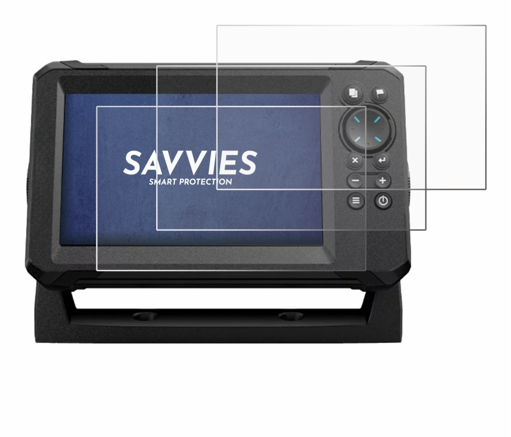 Abbildung des Geräts Lowrance Eagle 7 mit einer Vielzahl des Displayschutzes.