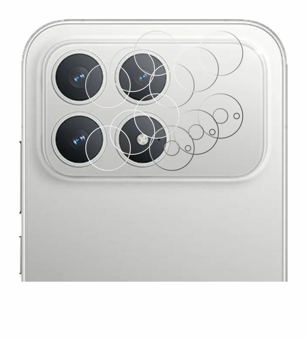 Abbildung des Geräts Xiaomi Poco F8 Pro (NUR Kameraschutz) mit einer Vielzahl des Displayschutzes.