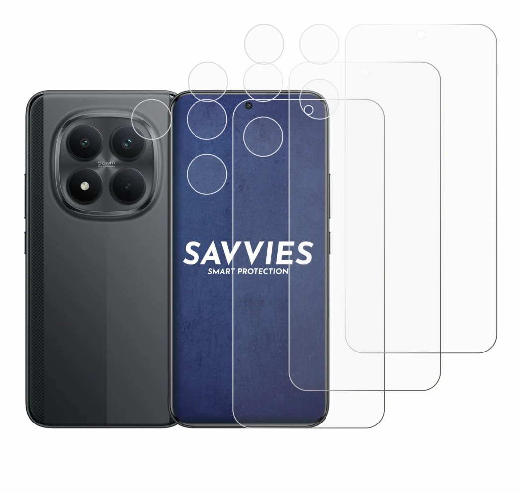 Abbildung des Geräts Xiaomi Poco M8 Pro (Display+Kamera) mit einer Vielzahl des Displayschutzes.