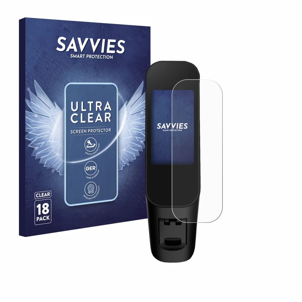 Vorderseite einer Produktverpackung mit dem Markenlogo Savvies. Daneben ist das Gerät Xiaomi Electric Scooter 6 Max mit dem zu