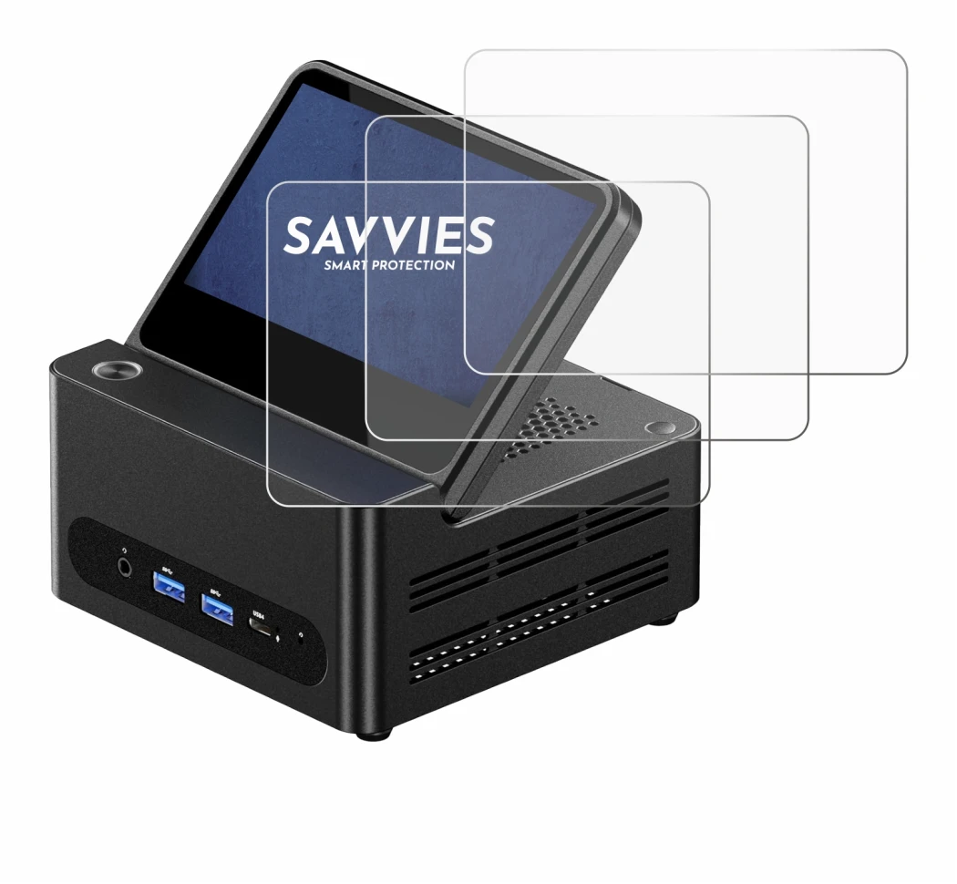 Abbildung des Geräts AOOSTAR ‎G-FLIP H255 mit einer Vielzahl des Displayschutzes.