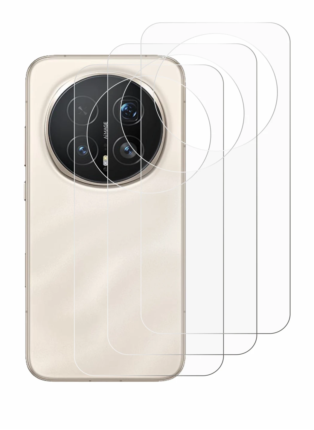 Abbildung des Geräts Honor Magic 8 Pro (Rückseite) mit einer Vielzahl des Displayschutzes.