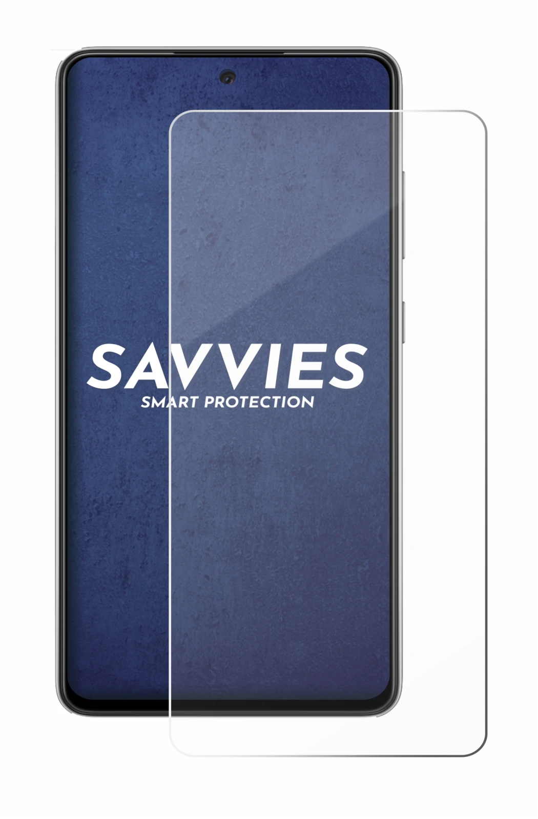 Abbildung des Geräts Samsung Galaxy A52s 5G mit einer Vielzahl des Displayschutzes.