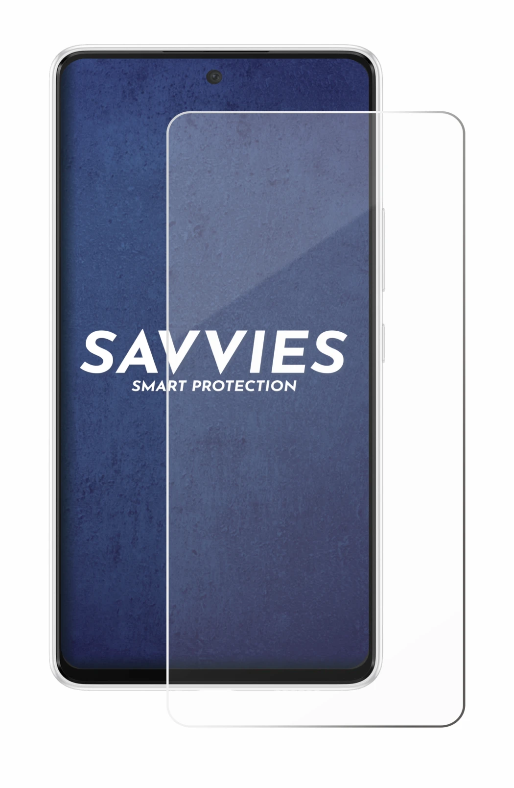 Abbildung des Geräts Samsung Galaxy A53 5G mit einer Vielzahl des Displayschutzes.