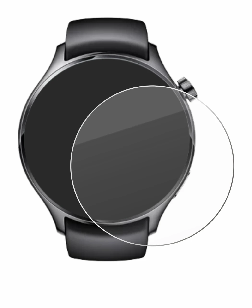 Abbildung des Geräts Xiaomi Watch S1 Pro mit einer Vielzahl des Displayschutzes.