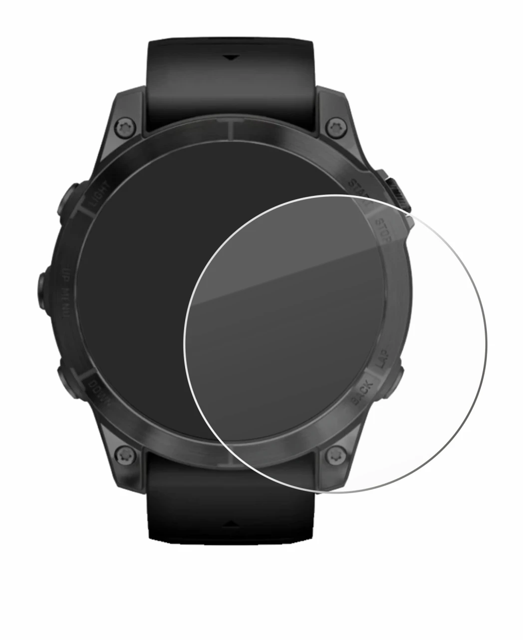 Abbildung des Geräts Garmin Epix Pro (Gen 2) (47 mm) mit einer Vielzahl des Displayschutzes.