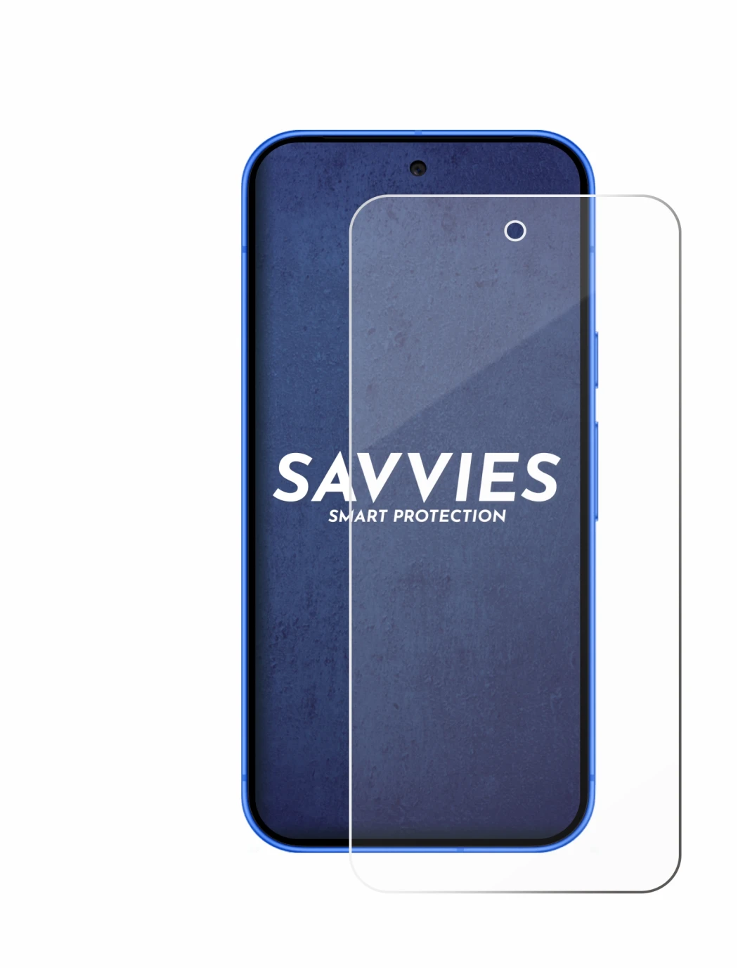 Abbildung des Geräts Google Pixel 10 mit einer Vielzahl des Displayschutzes.