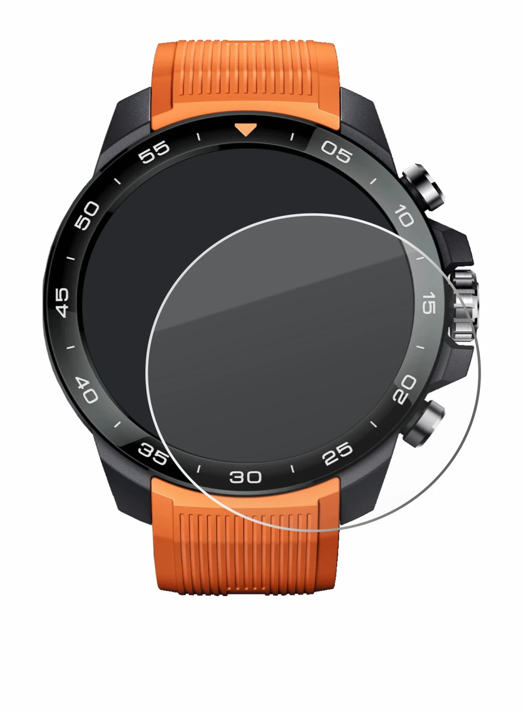 Abbildung des Geräts Xiaomi Mibro GS Explorer S mit einer Vielzahl des Displayschutzes.