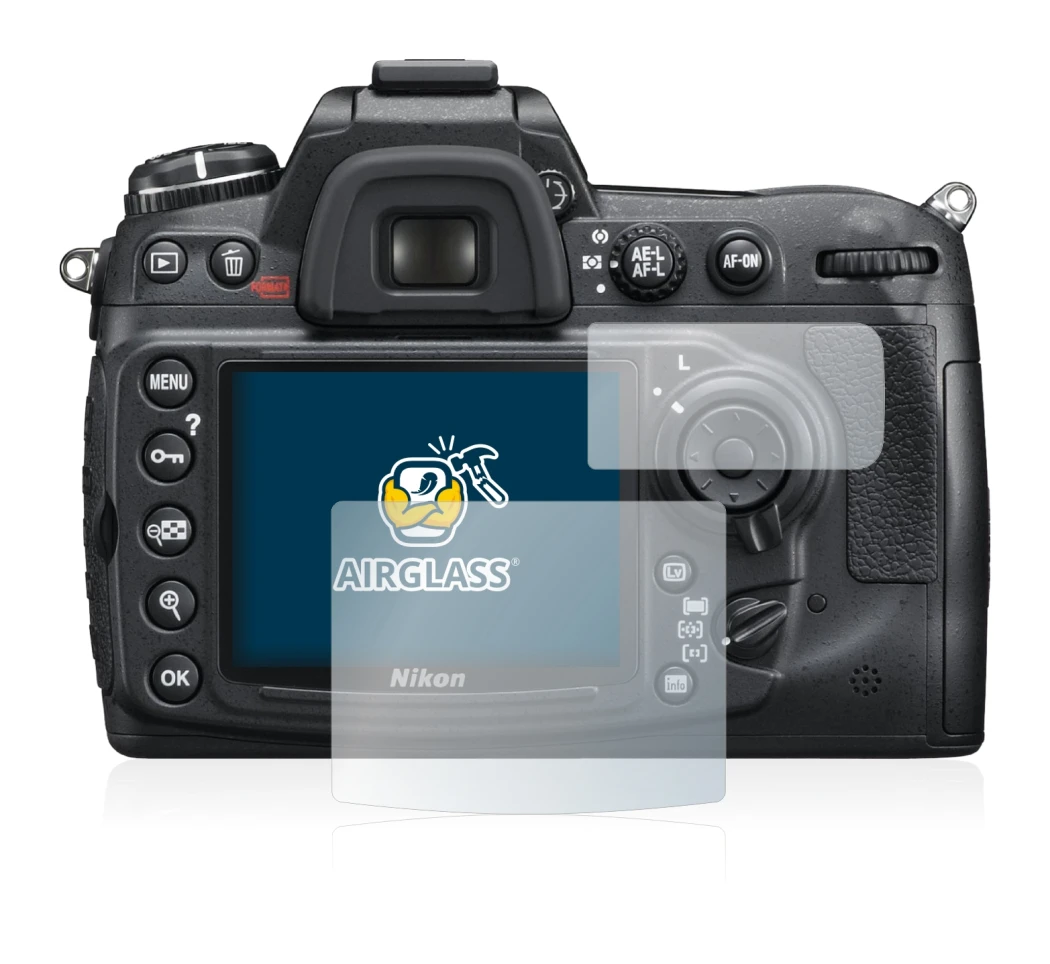 Abbildung des Geräts Nikon D300S mit einer Vielzahl des Displayschutzes.