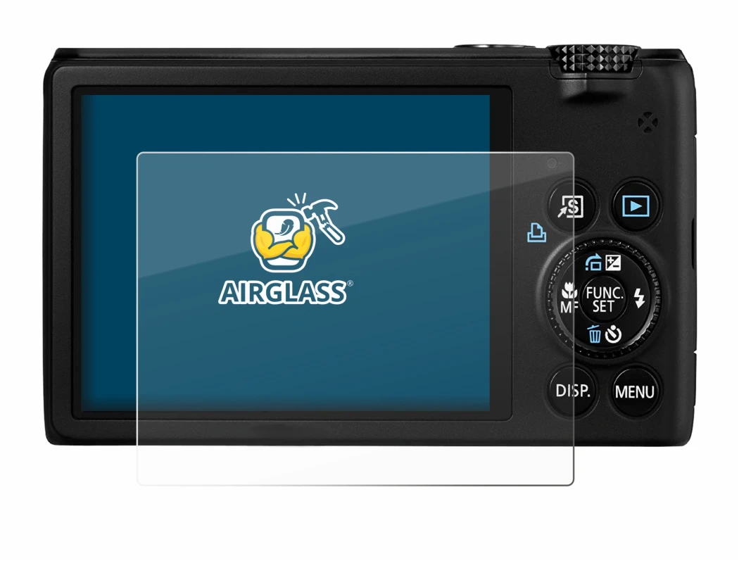 Abbildung des Geräts Canon PowerShot S95 mit einer Vielzahl des Displayschutzes.