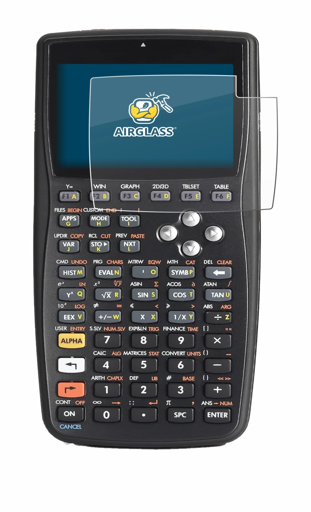 Abbildung des Geräts HP 50g F2229AA#UUZ mit einer Vielzahl des Displayschutzes.