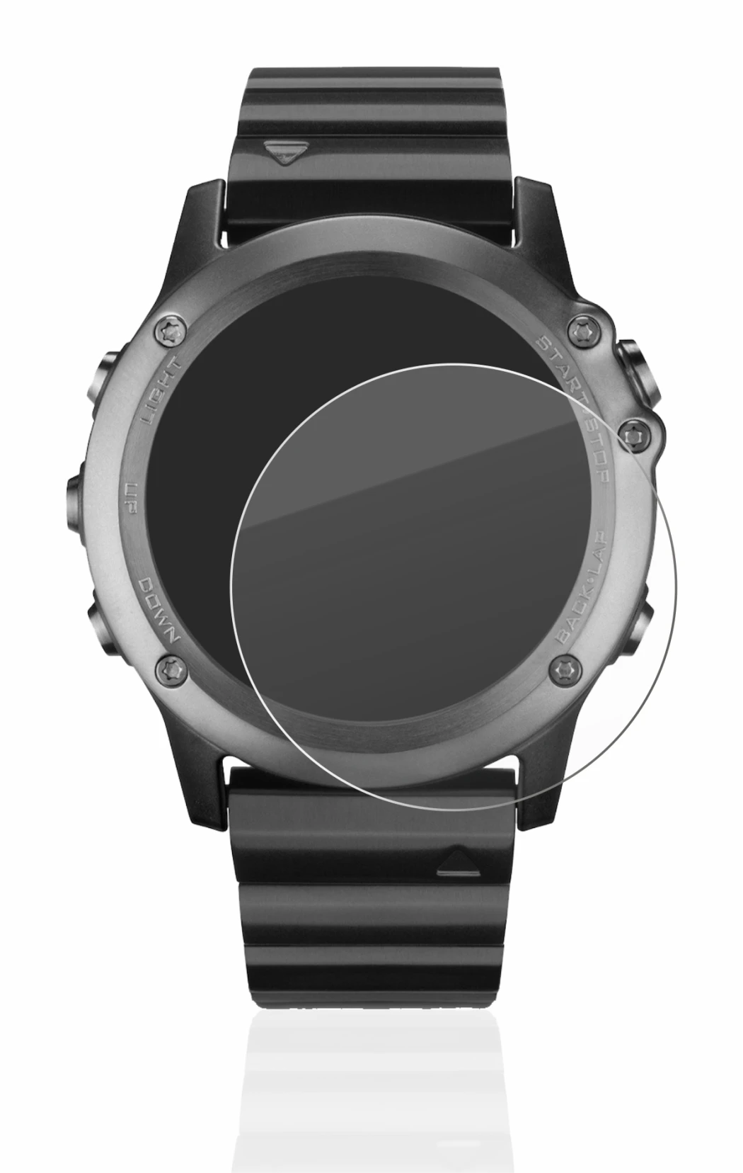 Abbildung des Geräts Garmin Fenix 3 mit einer Vielzahl des Displayschutzes.