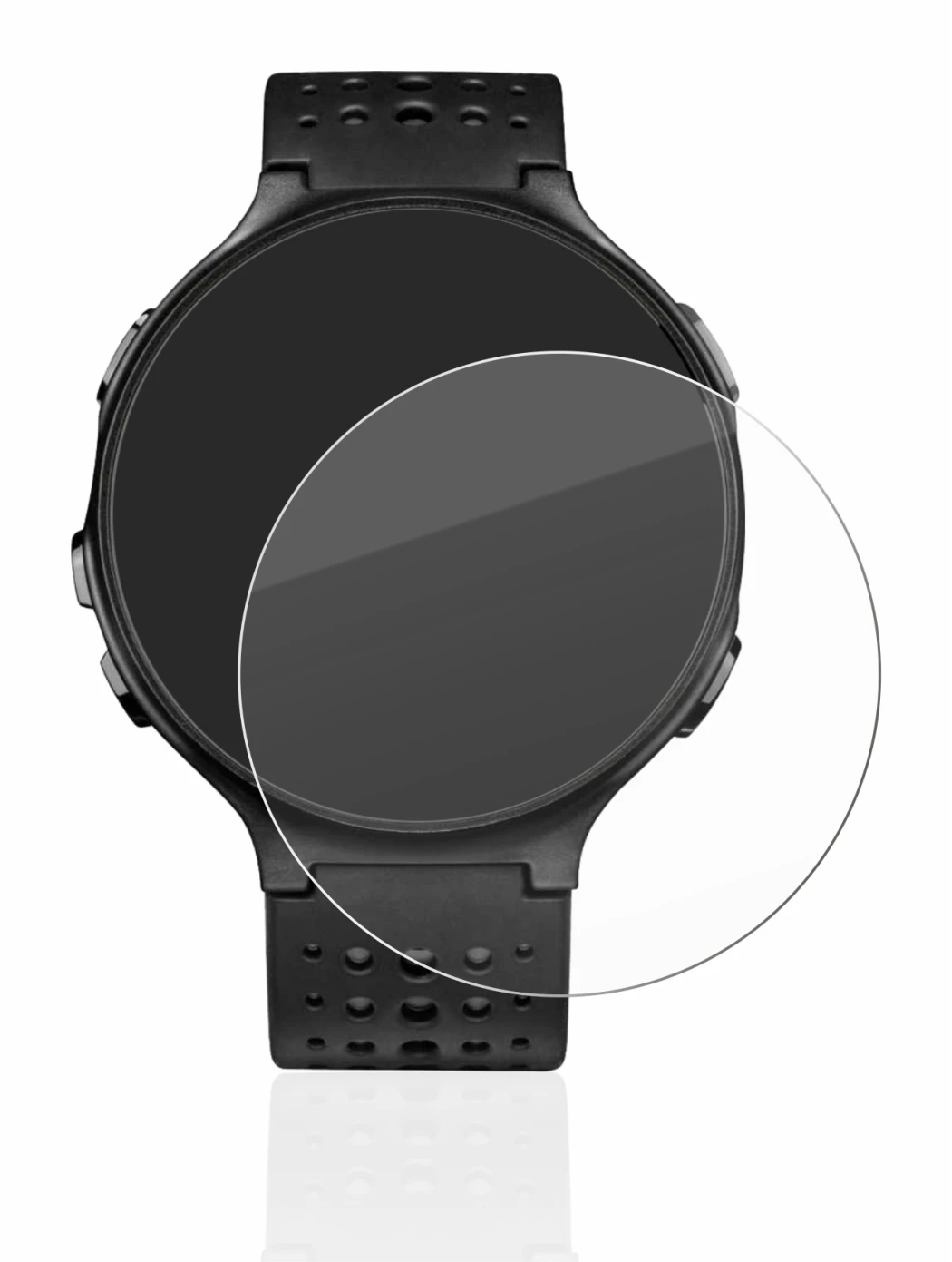 Abbildung des Geräts Garmin Forerunner 235 mit einer Vielzahl des Displayschutzes.