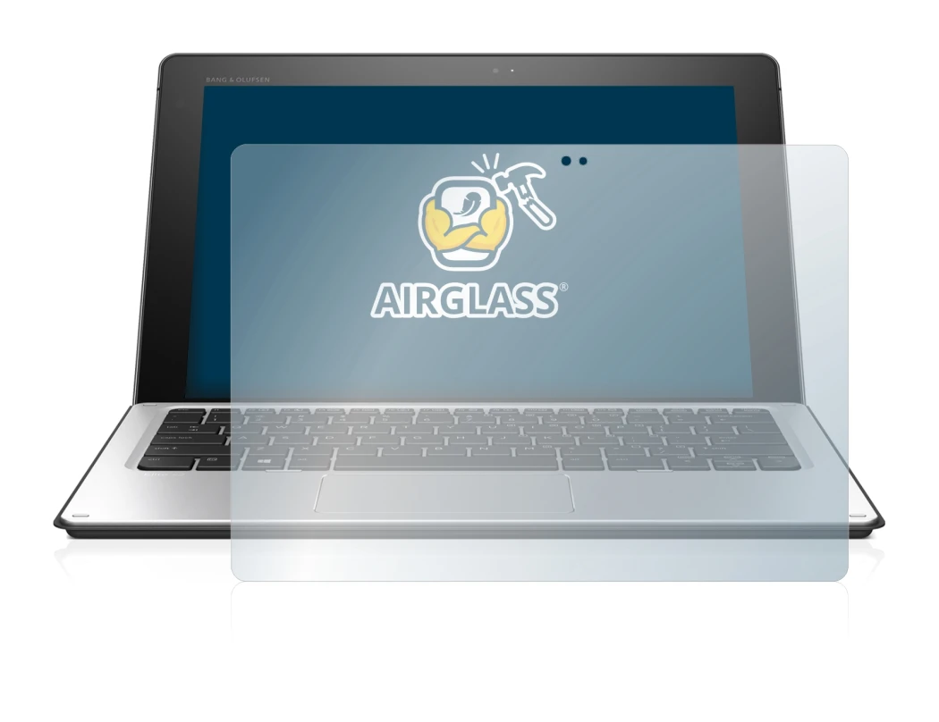 Abbildung des Geräts HP Elite x2 1012 G1 mit einer Vielzahl des Displayschutzes.