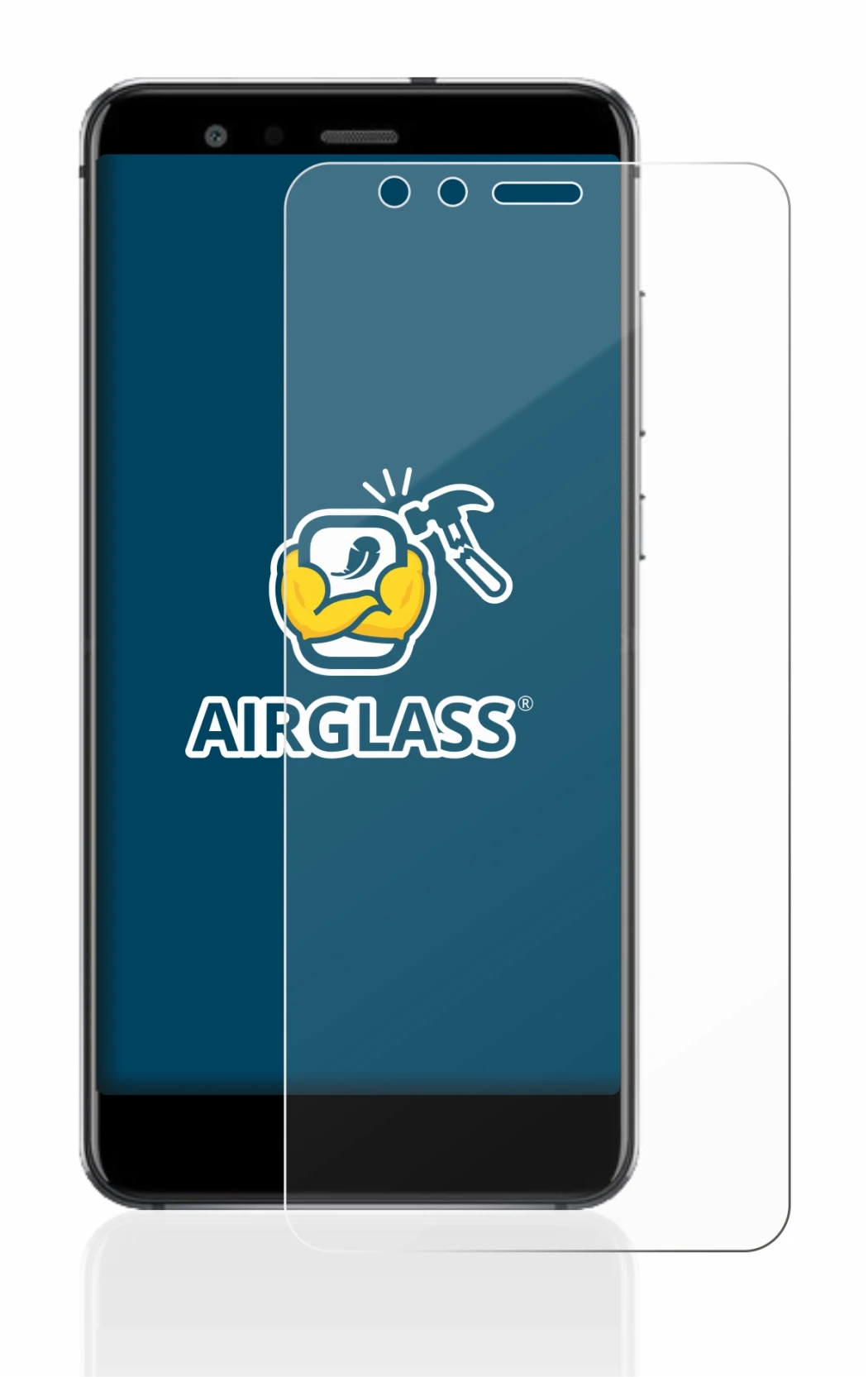 Abbildung des Geräts Huawei P10 Lite mit einer Vielzahl des Displayschutzes.