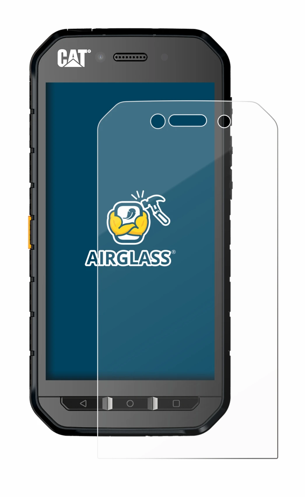 Abbildung des Geräts Caterpillar Cat S41 mit einer Vielzahl des Displayschutzes.