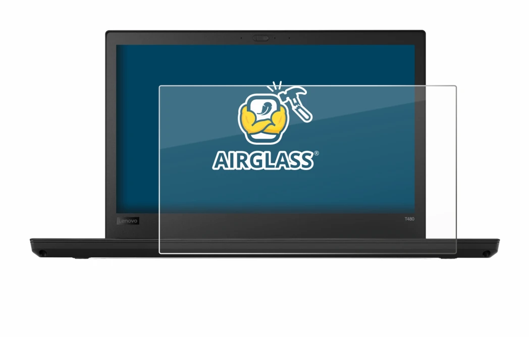 Abbildung des Geräts Lenovo ThinkPad T480 mit einer Vielzahl des Displayschutzes.