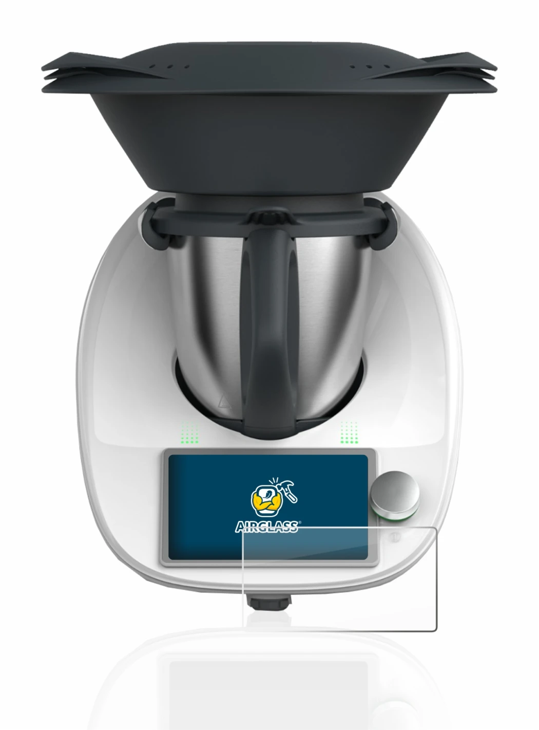 Abbildung des Geräts Vorwerk Thermomix TM6 mit einer Vielzahl des Displayschutzes.