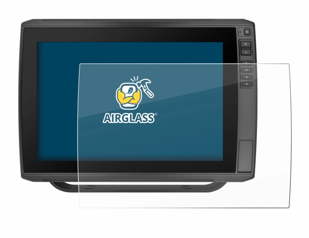 Abbildung des Geräts Garmin ECHOMAP Ultra 122sv mit einer Vielzahl des Displayschutzes.