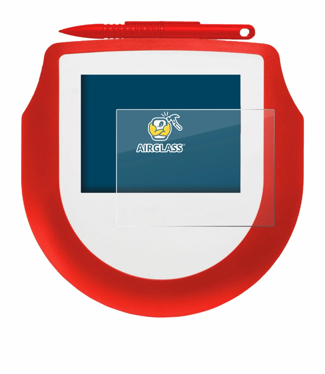 Abbildung des Geräts Signotec Signature Pad Omega NFC mit einer Vielzahl des Displayschutzes.