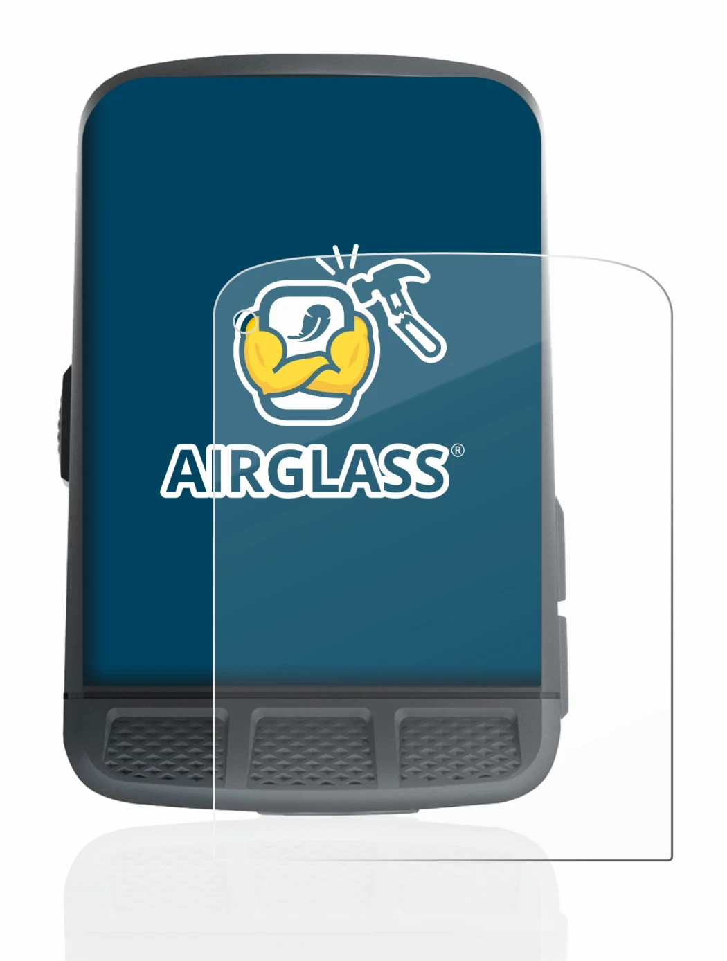 Abbildung des Geräts Wahoo Elemnt Roam mit einer Vielzahl des Displayschutzes.